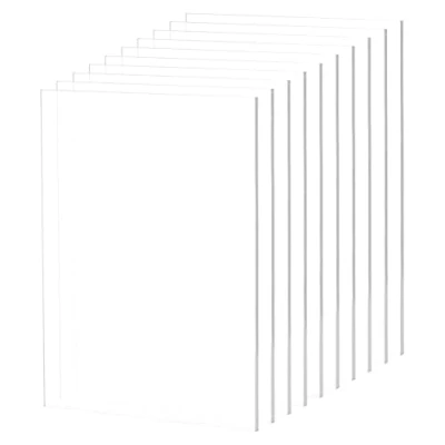 Afbeelding van 10 stuks acrylplaten, transparante vierkante acrylplaat, transparant plexiglas, acrylglas, 2 mm dik, A4 reserveglas voor fotolijsten