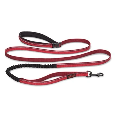 Afbeelding van Active HALTI Hondenriem, gevoerde handgreep van neopreen, 3M schokabsorberend, reflecterend, handsfree handvat, ideaal voor middelgrote en grote honden (maat L, rood)
