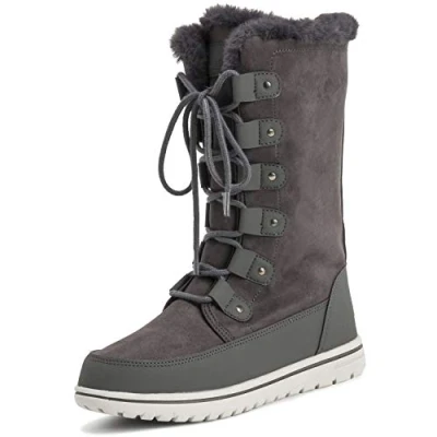 Afbeelding van Dames Lang duurzaam namaakbont Winterregen Sneeuw Waterdicht Outdoor Kuitlaarzen 5 GRE38 AYC0531