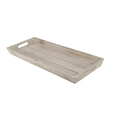 Afbeelding van Dienblad hout bruin rechthoekig 48 x 20 cm