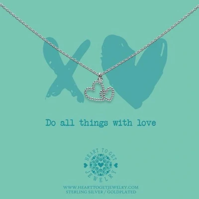 Afbeelding van Heart to get N504DDH20S Do all things with love Ketting