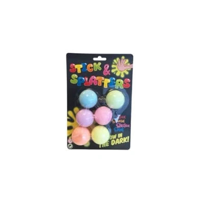 Afbeelding van Sticky Stretch Ballen Glow in the Dark, 6st