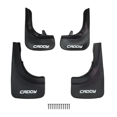 Afbeelding van apline Spatborden Compatible met Volkswagen Caddy 2003 2024 Voertuig Voor Achter Set 4 Stukken Zwart