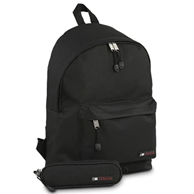 Afbeelding van ITACA Rugzak Ergonomisch Schooltas met Polyester Voering Backpack Gewatteerde rug en bandjes comfortabel verstelbaar Meisje 2 afdelingen een v, Zwart