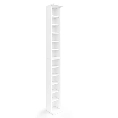 Afbeelding van Vicco CD Rek, Wit, 21 x 183.6 cm Set van 2