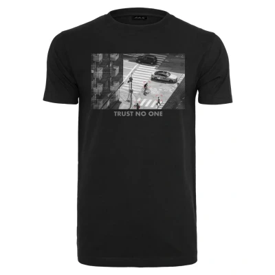 Afbeelding van Mister TEE Trust NO ONE Tshirt print, Heren, Maat: XS, Black