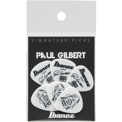 Afbeelding van Ibanez Plektrum B1000PG WH,6er set Paul Gilbert, sign.white Plectrum