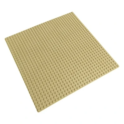 Afbeelding van Katara 1672 plaat bouwplaat 100% compatibel met Lego, Sluban, Papimax, Q Bricks, 25,5 cm x / 32 pinnen, beige