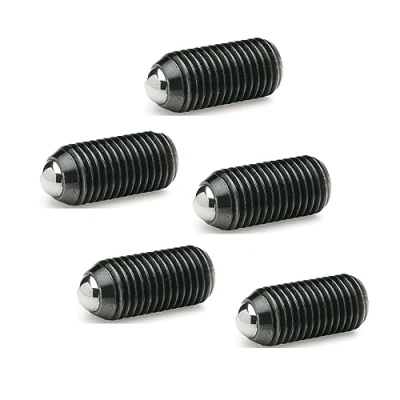 Afbeelding van Ganter Normelemente GN 615.3 M6 K 3 verende drukstukken met binnenzeskant, zwart, schroefdraad d1: M6, 5 stuks