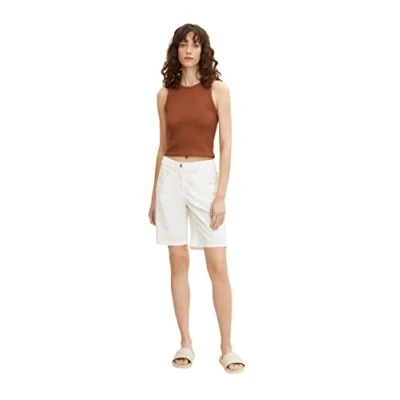 Afbeelding van TOM TAILOR Dames Chino bermuda shorts 1031730, 10315 Whisper White, 34
