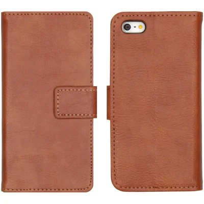 Afbeelding van Apple iPhone SE (2016) Hoesje Kunstleder iMoshion Bookcase Bruin Telefoonhoesje