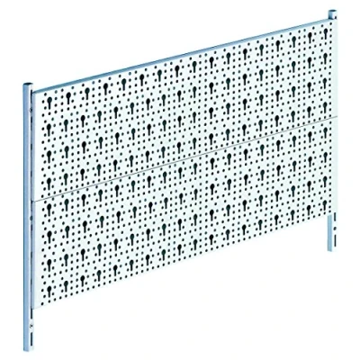 Afbeelding van Element System DIY Basisset metalen gereedschapswand, ideaal voor het opbergen van gereedschappen in werkplaats en kelder, 2 stalen platen 800 x 200 mm, wit