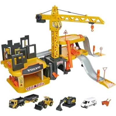 Afbeelding van Majorette Creatix Construction 5 Volvo voertuigen Speelgoedgarage Vanaf jaar