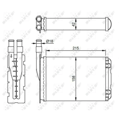 Afbeelding van Kachelradiateur, interieurverwarming NRF 507339
