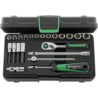 Afbeelding van Stahlwille 40/44/17/5QR KN 96011181 Dopsleutelset 1/4 (6.3 mm) 22 delig