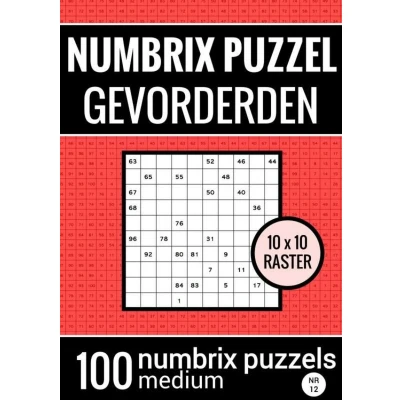 Afbeelding van Numbrix Puzzel Medium voor Gevorderden Puzzelboek met 100 Puzzels NR.12