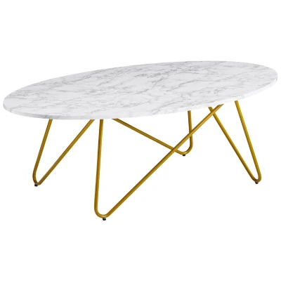 Afbeelding van Sky Style Eden Ovale Salontafel Wit