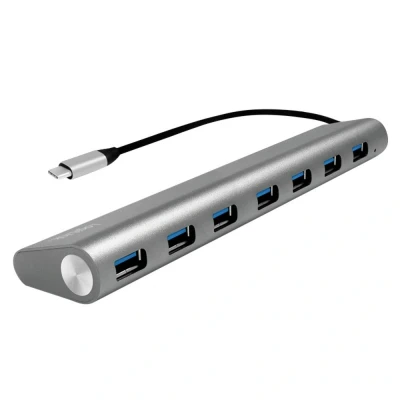 Afbeelding van LogiLink UA0310 USB C (USB 3.2 Gen 2) multiport hub 7 poorten Grijs