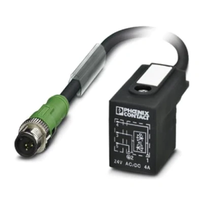 Afbeelding van Phoenix Contact 1435166 Sensor/actuator connector, geassembleerd M12 Aantal polen: 3 Stekker, recht, haaks 3.00 m 1 stuk(s)