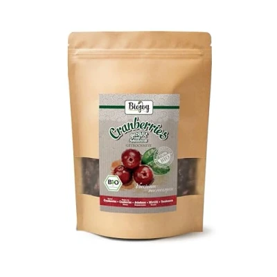 Afbeelding van Biojoy BIO Veenbessen (500 g), gedroogd, vrij van suiker, gezoet met appelsap