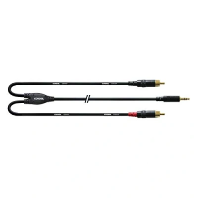 Afbeelding van Cordial CFY1.5WCC Intro verloopkabel 3.5mm TRS jack 2x RCA 1.5m zwart