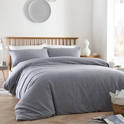 Afbeelding van Appletree Loft Waterford 100% Katoen Dekbedovertrek Set Tweepersoonsbed in Blauw