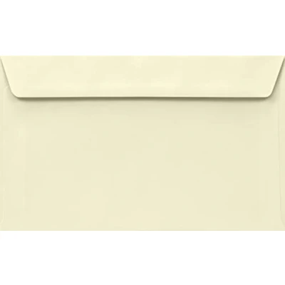 Afbeelding van Netuno 50 enveloppen ivoor 12x19,5cm 100g Lessebo Smooth Ivory crèmekleurige elegant natlijmend zonder venster voor uitnodigingskaarten verjaardagskaarten wenskaarten brieven