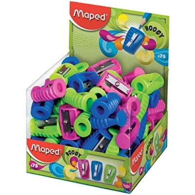 Afbeelding van 75x Maped slijper Boogy 1 gaats, geassorteerde kleuren