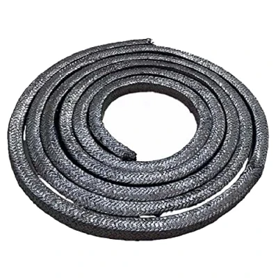 Afbeelding van Grafiet gevlochten pakking walsdraad Pomp klepafdichting vulling Afdichting stopbuspakking touw Lengte 2M (Size : 6 * 6mm)