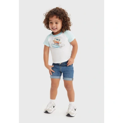 Afbeelding van Levi&#039;s Kidswear Shirt met print en jeansshorts, voor jongens (set, 2 delig)