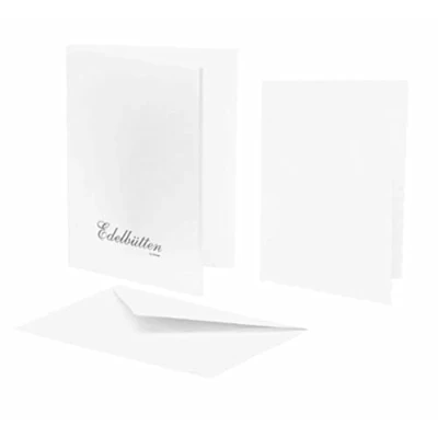 Afbeelding van Rössler 2234388003 kaartenmap DIN A6 hd/C6, 8/8, edelgebtten, gehamerd, wit