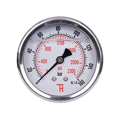 Afbeelding van THERMIS Manometer 358G 1/4 aansluiting van achteren (0 160 bar) 63 mm