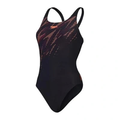 Afbeelding van Speedo Hyperboom Badpak, Dames, Maat: 34, Black/siren red/plum dandy