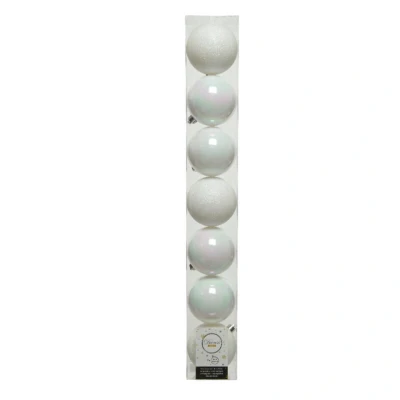Afbeelding van Decoris Kerstballen 7 stuks parelmoer 8 cm