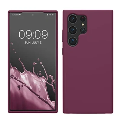 Afbeelding van kwmobile telefoonhoesje compatibel met Samsung Galaxy S23 Ultra hoesje Zachte case voor smartphone Back cover in bordeaux violet