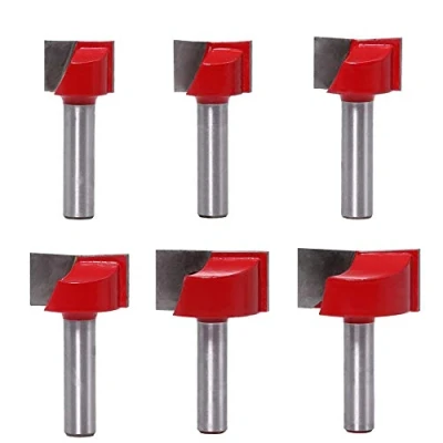 Afbeelding van ASNOMY 6 Stks Buttom Reiniging Router Bits, 8mm Schacht CNC Carbide Getipt End Frees Houtbewerking Tool Bit 18/20/22/25/30/32mm