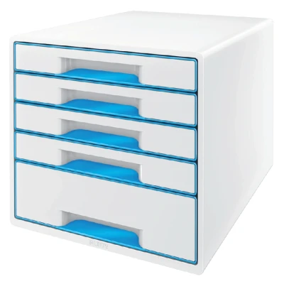 Afbeelding van Ladenblok Leitz WOW 5 laden wit/blauw