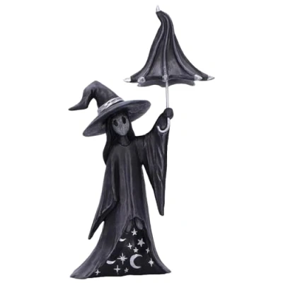 Afbeelding van Nemesis Now Little Souls Twinkle beeldje 18 cm, hars, zwart, heksengeest met Brolly beeldje, gegoten in de fijnste vakkundig handgeschilderd