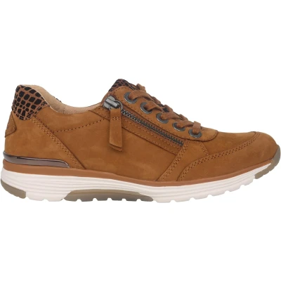 Afbeelding van Gabor rollingsoft sensitive 76.973.32 dames rollende wandelsneaker bruin maat 37 (EU) 4 (UK)