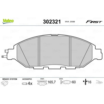 Afbeelding van Valeo Remblokset 302321