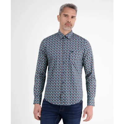 Afbeelding van LERROS Overhemd Allover Print Regular Fit Diversen XL