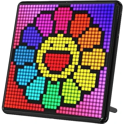 Afbeelding van Divoom led paneel, retro RGB display, wandlamp, pak voor ledverlichting, doe het zelf pixelkunstanimatie, smart app bediening, multifunctionele gaming decoratie, accessoires pc en