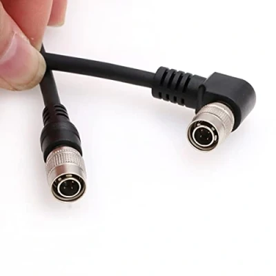 Afbeelding van SZRMCC Hirose 4 Pin Mannelijke naar Rechte Hoek Voedingskabel voor Sony F5 F55 ARRI Amira Camera Zaxcom Geluidsapparaten Zoom F4 F8