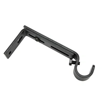 Afbeelding van Gardinia Drager uittrekbaar voor Ø 16 mm zwart mat 10 14 cm, enkel programma Memhis, 2