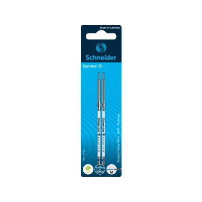 Afbeelding van Schneider balpenvulling Express 75 M blauw blister a 2 stuks S 77142