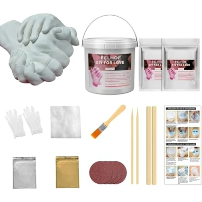 Afbeelding van Home &amp; Marker Modelgips voor Handen Gipsafdruk Gips Gieten LOVEFORMIT
