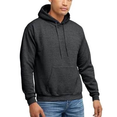 Afbeelding van Hanes Heren trui EcoSmart Hooded Sweatshirt, Houtskool Hei, 3XL