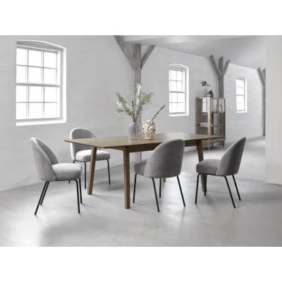 Afbeelding van Giga Living Eettafel Bari Uitschuifbaar Smoked Eiken 95x140 200cm