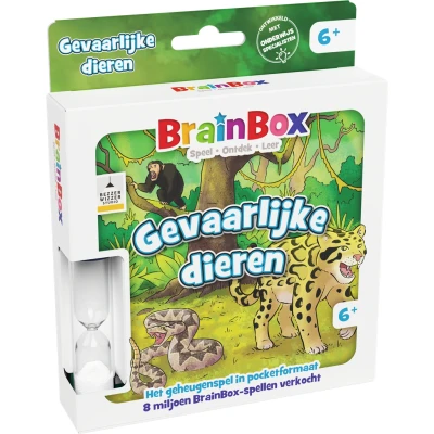 Afbeelding van Brainbox Pocket Gevaarlijke Dieren Nederlands Kaartspel