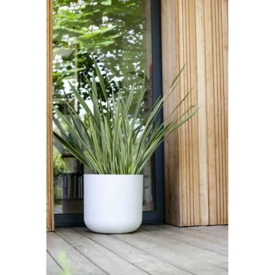 Afbeelding van EDA PLASTIQUE Ronde pot 50 cm Graphit&quot;;Up 67 L Gekalkt wit